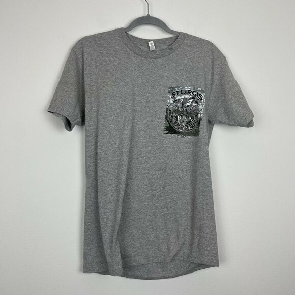 Sturgis Gray 2019 Motorcycler Ally Graphic Print Tshirt Gray Size Medium - Picture 1 of 4